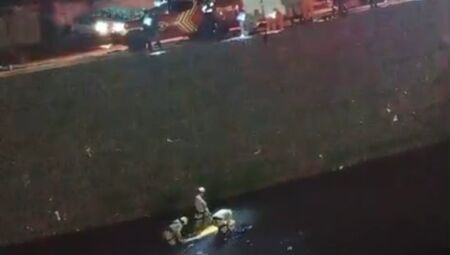 Corpo de Bombeiros fez o resgate da v&iacute;tima