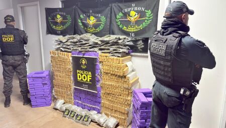 Quantidade de droga apreendida na a&ccedil;&atilde;o