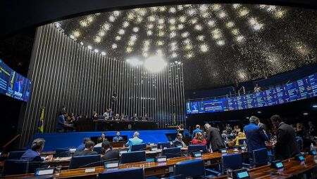 Plen&aacute;rio do Senado durante a sess&atilde;o que iria apreciar a indica&ccedil;&atilde;o 