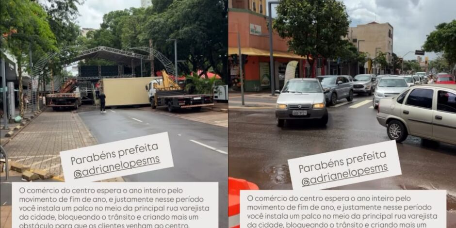 O palco foi montado nesta sexta-feira