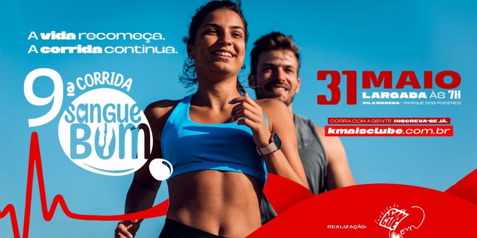 Corrida Sangue Bom chega &agrave; 9&ordf; edi&ccedil;&atilde;o destacando a import&acirc;ncia da doa&ccedil;&atilde;o