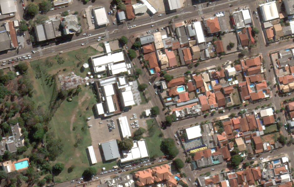 Sede da TV Morena, filiada da Globo em Mato Grosso do Sul, localizada na Avenida Eduardo Elias Zahran - Foto: Divulgação/Globalgeo Geotecnologias