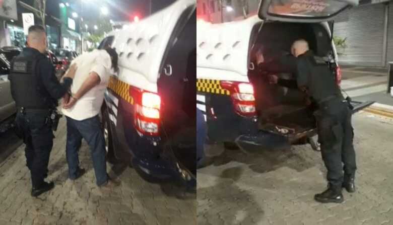 Momento em que o homem foi preso