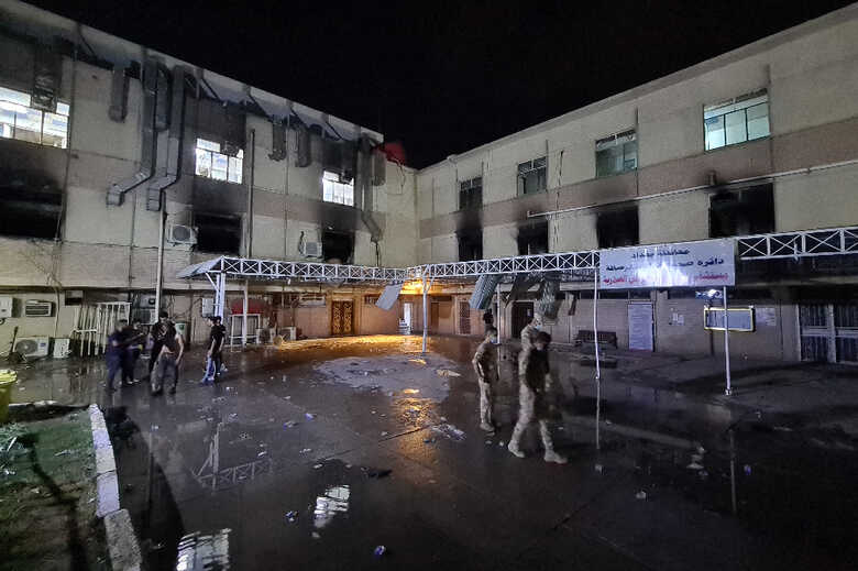 Incêndio em hospital de Bagdá, no Iraque