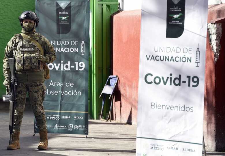 Posto de vacinação contra a Covid-19 na Cidade do México