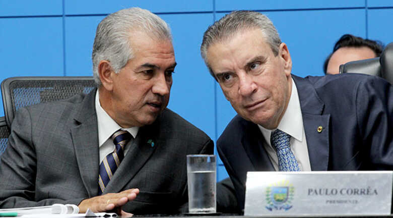 Governador Reinaldo Azambuja e Presidente da ALEMS, Paulo Corrêa (PSDB)