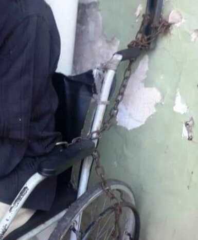 De acordo com o respons&aacute;vel, ele era mantido 'amarrado' para que n&atilde;o ca&iacute;sse para frente