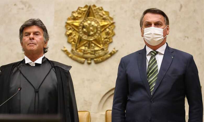 Presidente do Supremo Tribunal Federal, ministro Luiz Fux e presidente Jair Bolsonaro