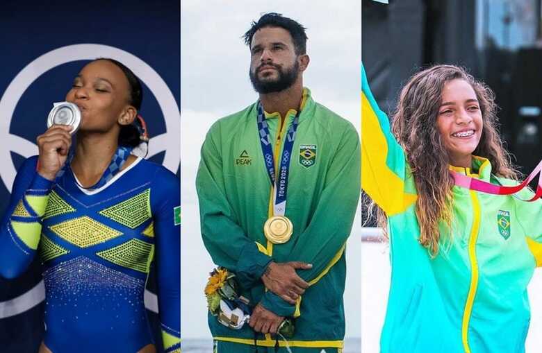 Rebeca Andrade, Italo Ferreira e Rayssa Leal