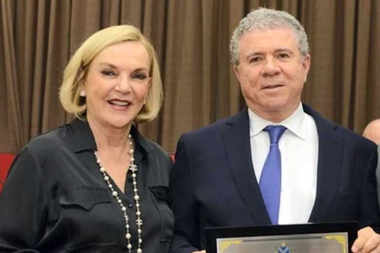 Maria Luiza Meneghel e o marido e empresário Celso Silveira Mello Filho
