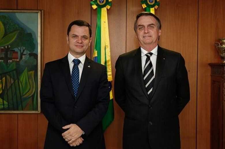 Ministro da Justiça Anderson Torres e o presidente Jair Bolsonaro