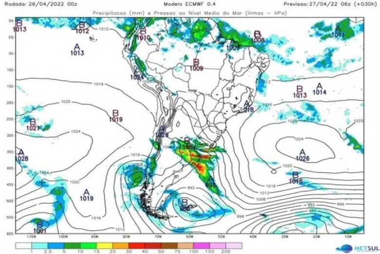 Ciclone bomba deve se formar na Argentina e trazer frente frio ao Brasil