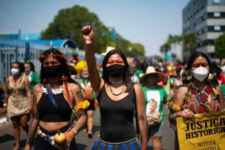 Manifestação de povos indígenas 