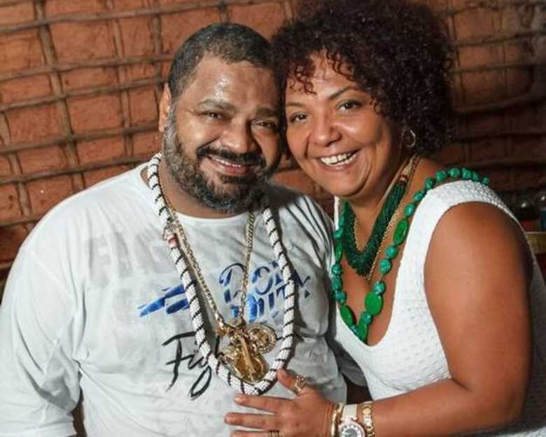 Arlindo Cruz e a esposa Babi Cruz