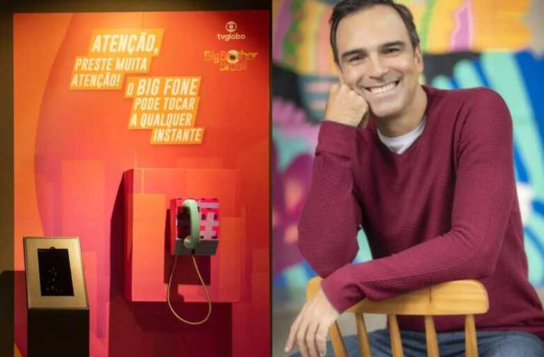 Aparelhos do big fone do BBB 23 estão no jardim - Foto: Rede Globo/reprodução