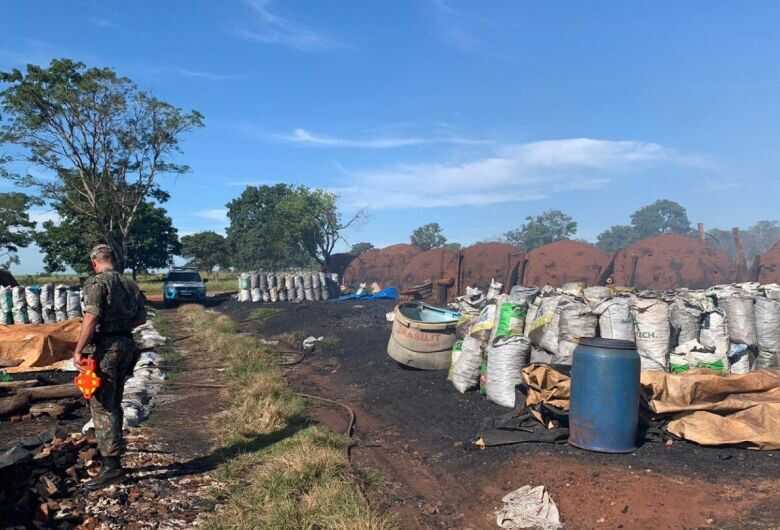 Toda a lenha e carv&atilde;o produzidos foram contabilizados e apreendidos