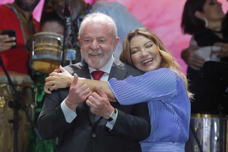 Presidente Lula e a primeira-dama Janja