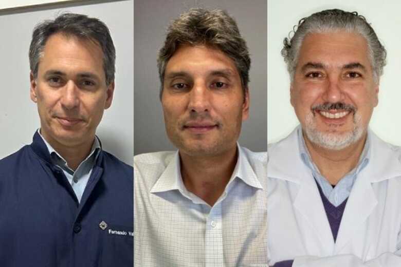 Dr. Fernando Valente, Dr. Frederico Fenelon e Dr. Felício Zampieri