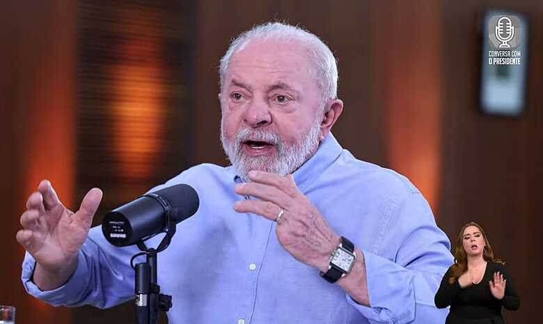 Lula durante conversa no programa do Governo Federal