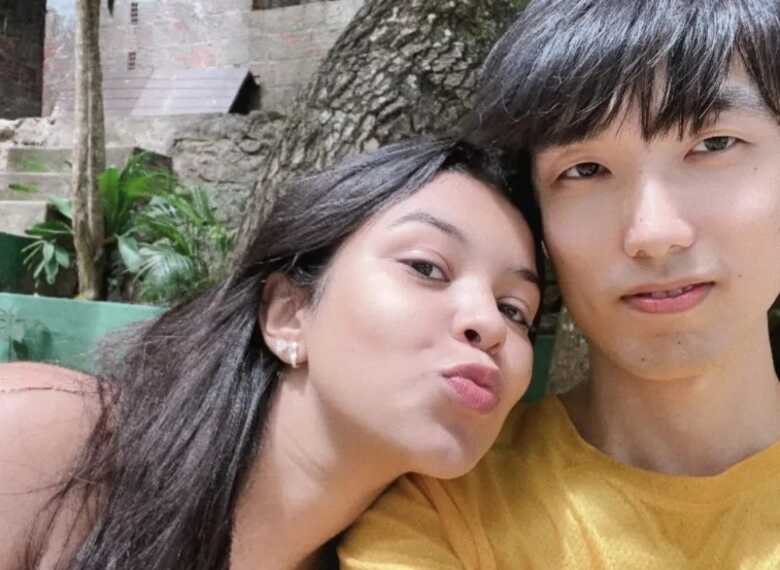 Yang Seok, 28 anos, e Luísa Vitória Ribeiro, de 20 anos