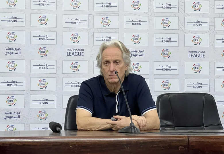 Jorge Jesus em entrevista coletiva após partida do Al-Hilal