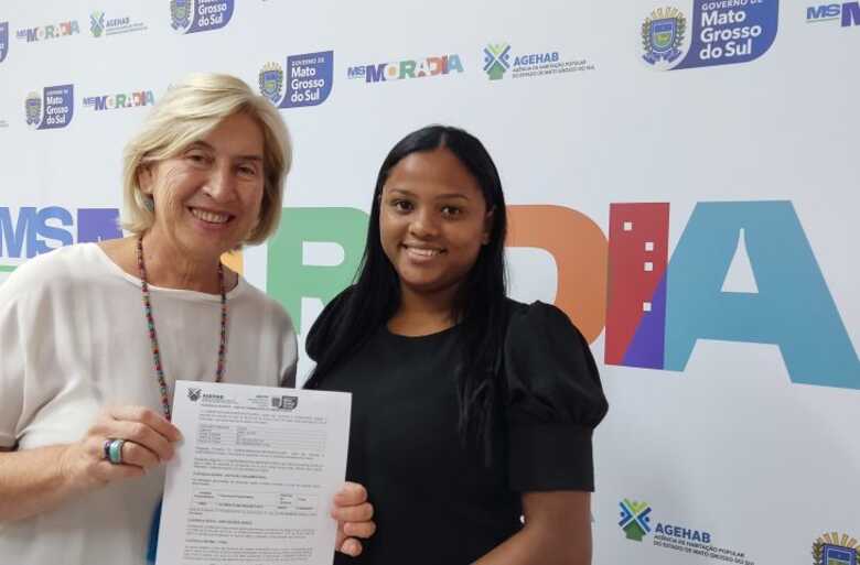 Naiara Arce Rodrigues de 24 anos foi uma das contempladas