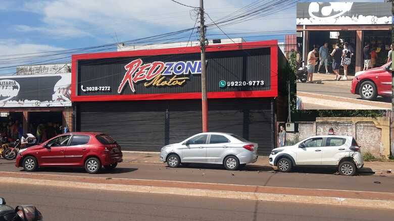 Jovem (canto direito) dirigia Peugeot e acertou os ve&iacute;culos estacionados