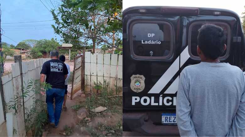 Suspeito foi detido por agentes da polícia