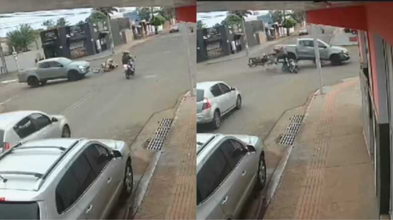 Caminhonete passou por cima das duas motocicletas