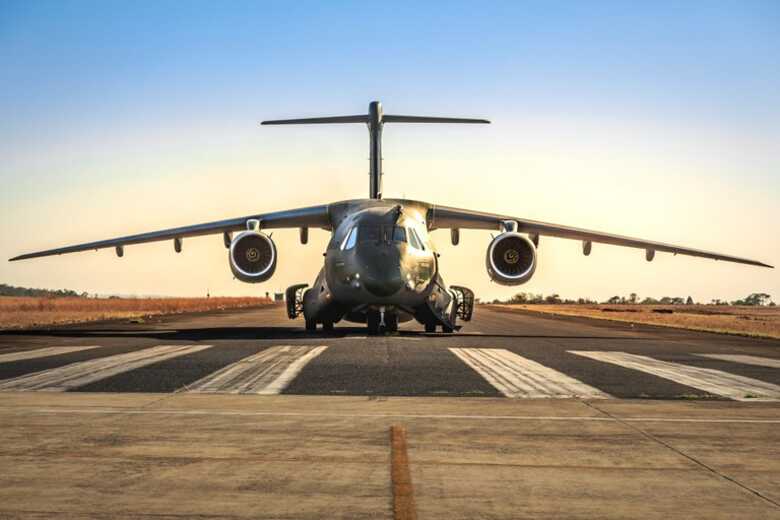 Aeronave KC-390, uma das utilizadas para a repatria&ccedil;&atilde;o de brasileiros na Opera&ccedil;&atilde;o Voltando em Paz