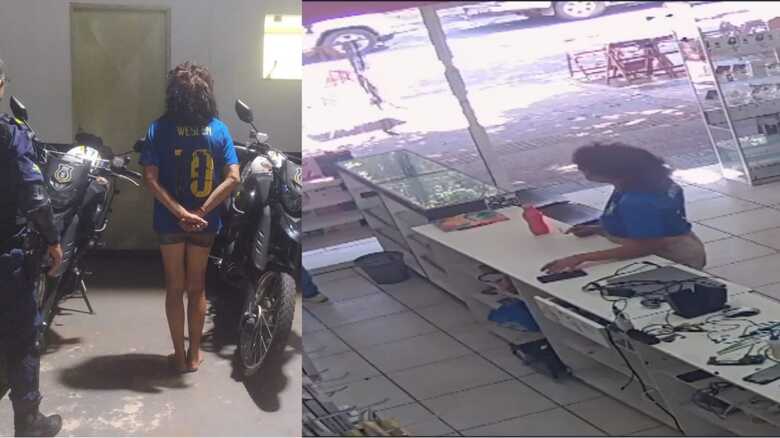 Mulher foi presa pouco depois de cometer o crime