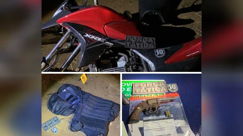 Motocicleta foi recuperada e alguns objetos foram apreendidos