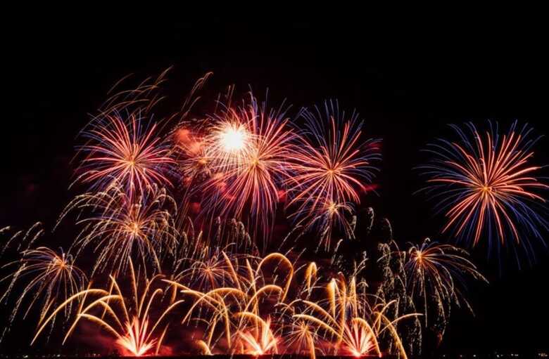 Queima de fogos na virada do ano