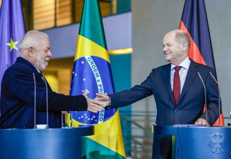 Lula e o primeiro-ministro alemão, Olaf Scholz