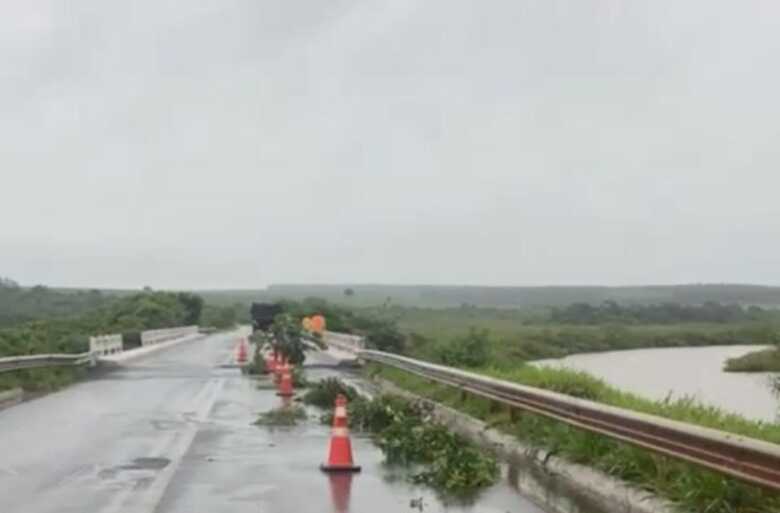 Trecho ficou sinalizado