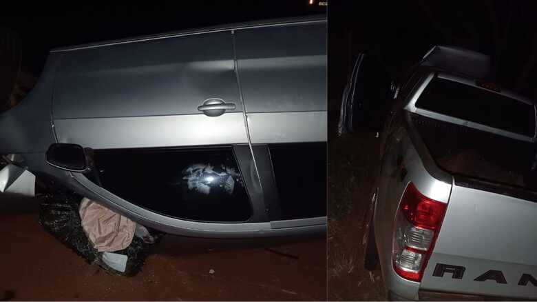 Capotamento deixou carro destru&iacute;do