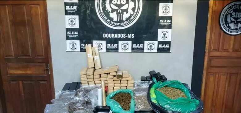 Droga apreendida na casa da fam&iacute;lia 