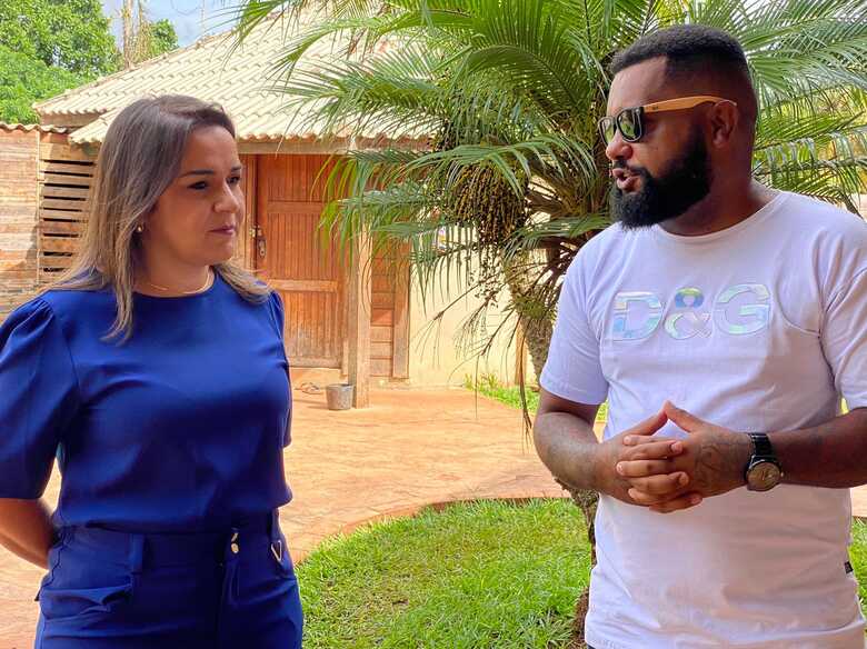 Prefeita Adriane Lopes e coordenador Adriano Felipe