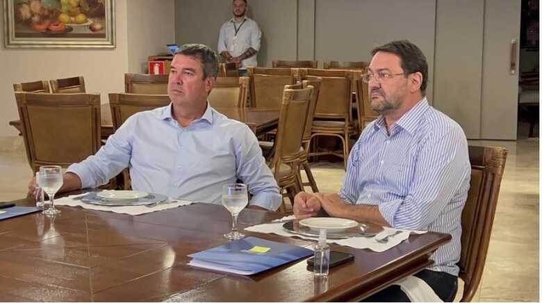 Governador Eduardo Riedel e S&eacute;rgio Longen