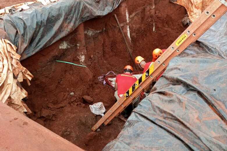 A v&iacute;tima estava trabalhando quando o acidente aconteceu