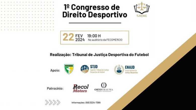 1&ordm; Congresso de Direito Desportivo acontecerá no Norte do país