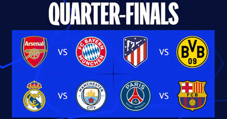 Jogos das quartas da Champions