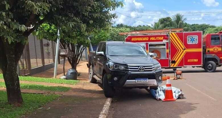 Ela tentava parar o ve&iacute;culo, que ficou desengatado em uma subida e saiu andando sozinho