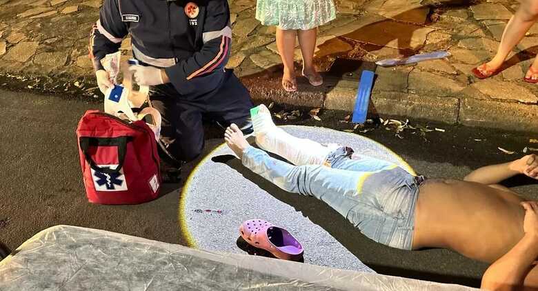 Ele foi socorrido pelo SAMU