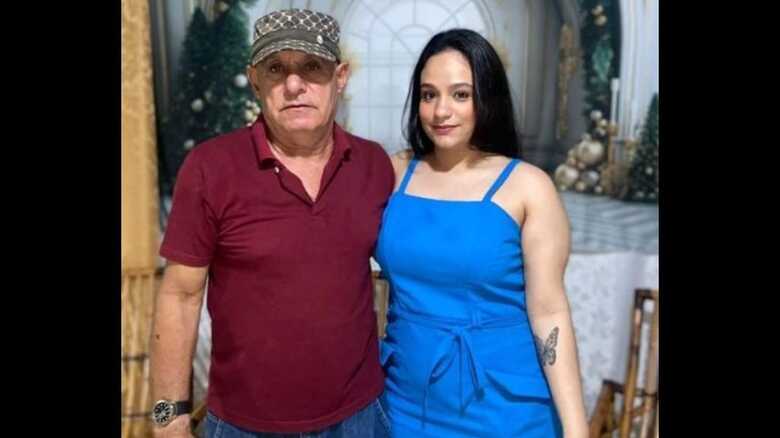 O rep&oacute;rter Donatto C&acirc;ndido e a filha, Kamilly Vit&oacute;ria C&acirc;ndido, de 21 anos