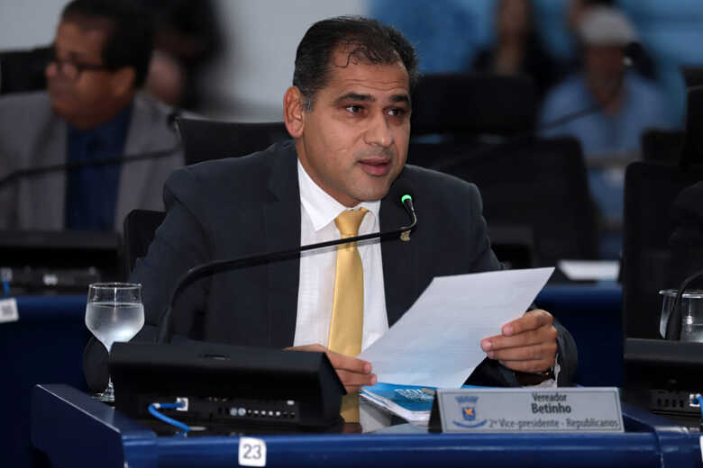 Presidente da Comissão de Finanças e Orçamento do Legislativo, vereador Betinho (Republicanos)