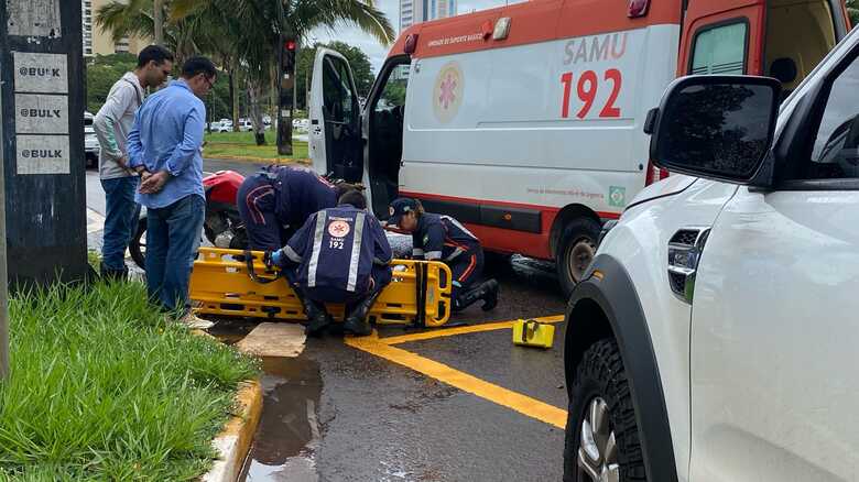 Passageira foi socorrida pelo Samu