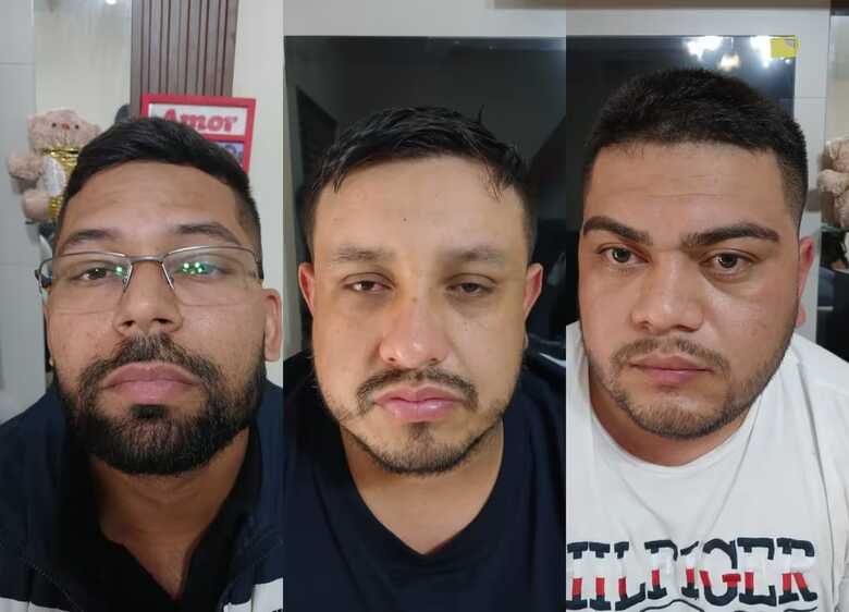 Os paraguaios Ronald Javier Rojas Vargas e Edgar López Godoy; e o brasileiro Kaique Santos Souza.
