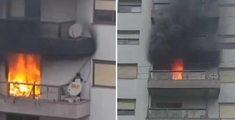 Criança é resgatada de apartamento em chamas em Farroupilha
