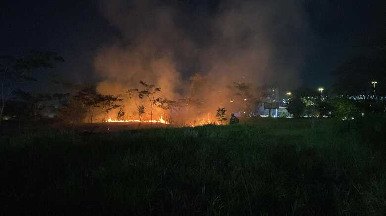 Incêndio devastou boa área de mata do terreno